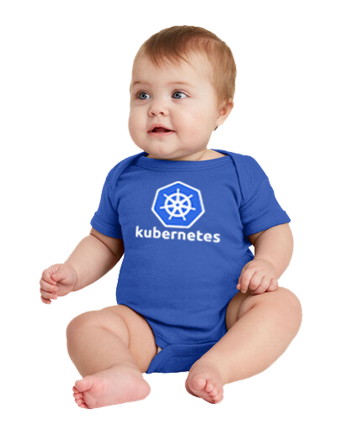 Kubernetes Full-Color | Rabbit Skins™ Infant Short Sleeve Baby Rib Bodysuit